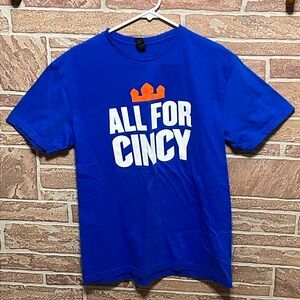 Women’s Blue “All For Cincy” tee FC Cincinnati Hoxworth Medium